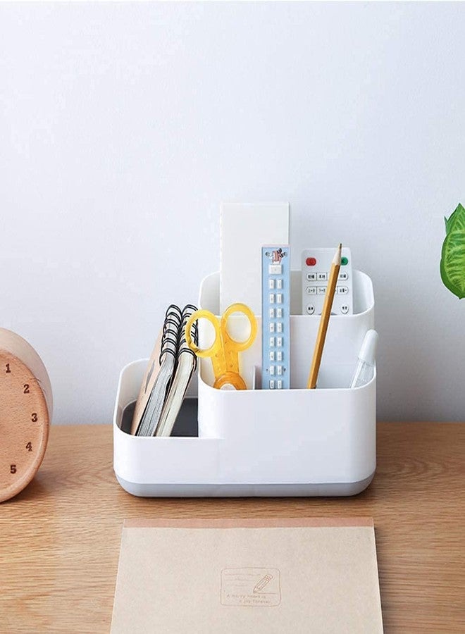 VDHJA 5 Compartment Kitchen and Bathroom Organizer Storage Shelf Soap, Cosmetics, Toiletry, and Toothbrush Holder Stand for Wash Basin (Multi Color) - Image 1